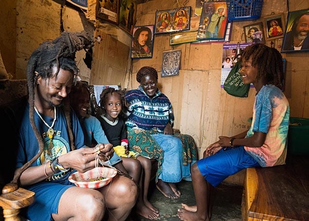 Peter enjoys time with his father, siblings, and mother on the weekends. They live in a house consisting of three small rooms made of mud and wood, lined on the inside with cardboard and with a single electric light in each.