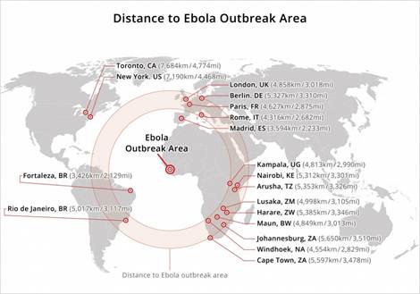 ebola world map