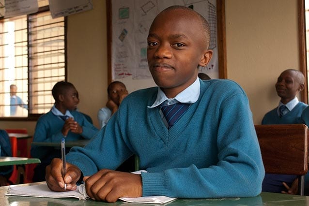 Grateful: Daniel thanks St Jude's for giving him a free, high-quality education.