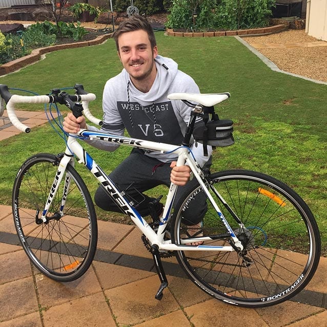 Dedicated supporter: Aussie Steve Jaggard will use pedal power to generate interest in St Jude’s by riding more than 1000km in the hope of raising $10,000.