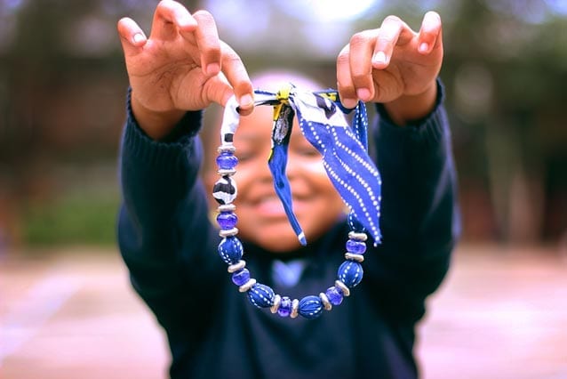 Partnership in action: The Shanga Kanga necklace is the perfect symbol of the partnership between St Jude's and Shanga.