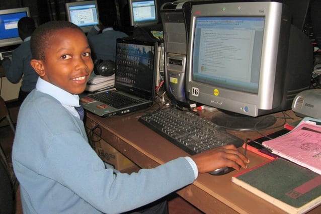 Grateful graduate: Enock started as a Grade 1 student from a poor family and developed into one of the top students in the inaugural St Jude's Form 6 (Grade 12) graduation class, which finished in the top 10% nationally.