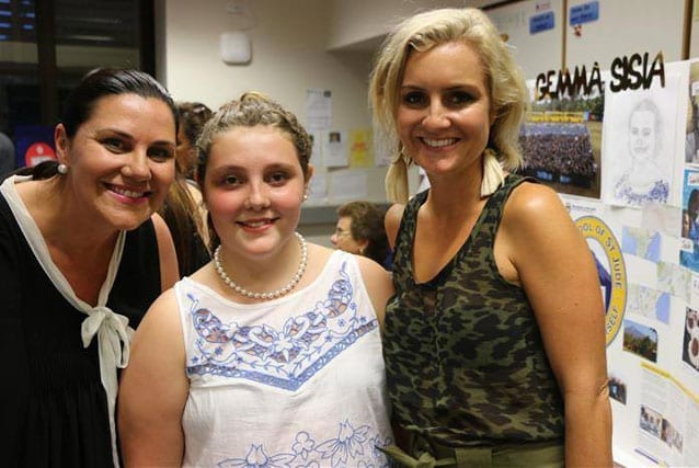 Valuable lesson: Sydney student Luella, dressed as Gemma Sisia, spread the word at her school about St Jude’s.