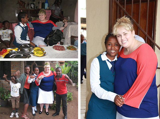 From sponsorship to friendship: Winnie sharing her home and school life with Rebel in 2014.