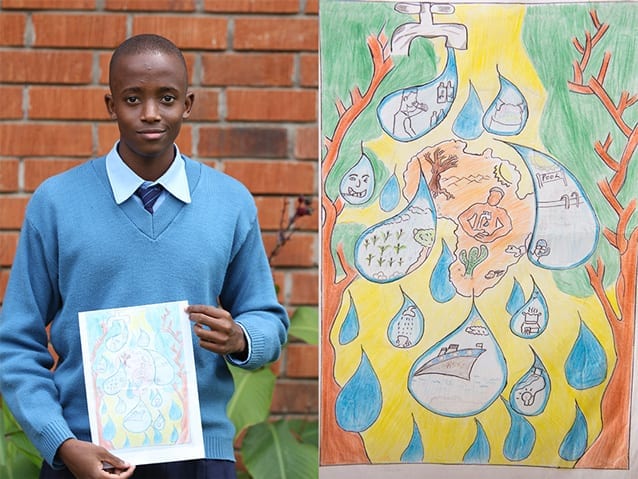 Water wise: Kelvin with his second place picture.