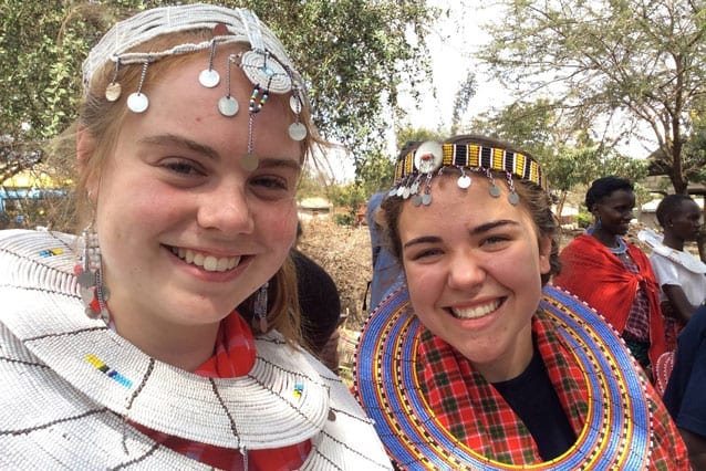 New experience: The students were embraced by the Maasai people they visited and enjoyed learning about Maasai culture. (Photo: Strathcona BGGS)