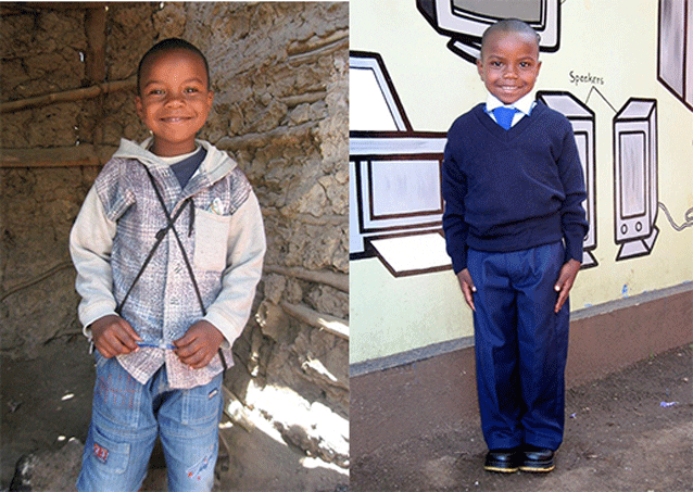 From byte sized to bigger than Bill: Samson at home and at school in Grade 1.