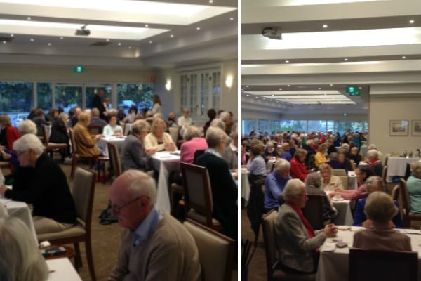 Helping bridge the gap: Lyn and friends enjoy a game of bridge to help raise funds for St Jude's.