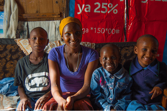 Family matters: Vivian’s family, during Connie’s recent visit to their home.