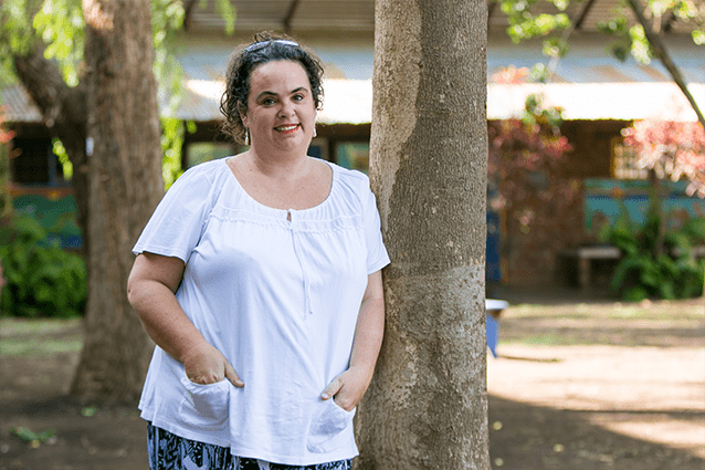 True blue Aussie: Gemma has dedicated her life to fighting poverty through education.