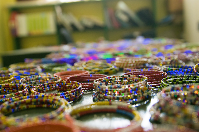 The spirit of Africa: The beads represent the colours of St Jude's and Tanzania.