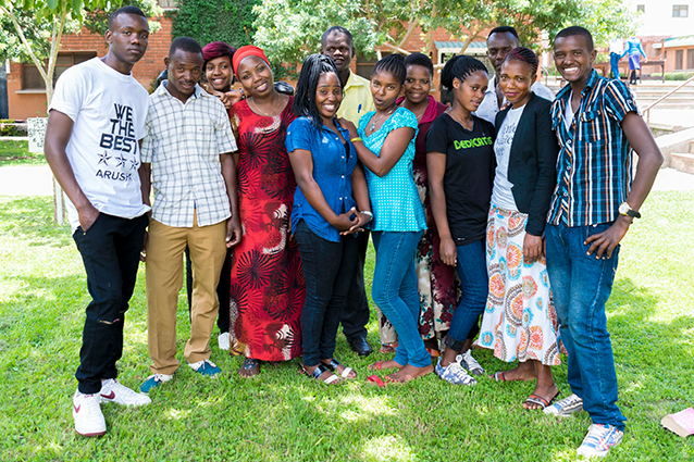 In it together: The 12 motivated and deserving local youths enjoyed their Vijana Poa experience and now have internships to show for it.