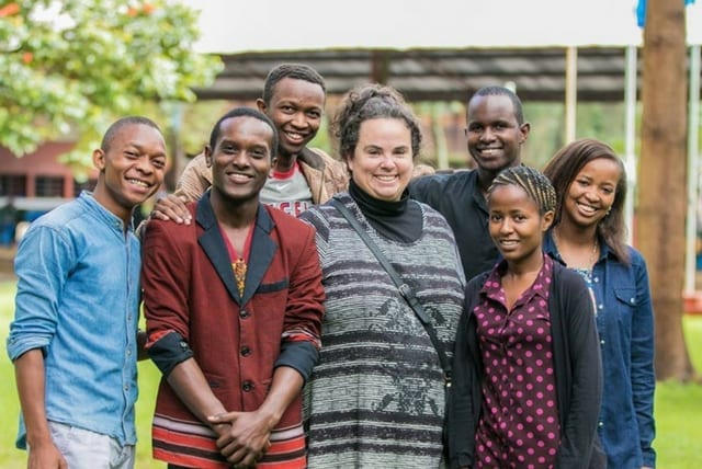 Class of their own: Amani with his fellow MasterCard Scholars. 