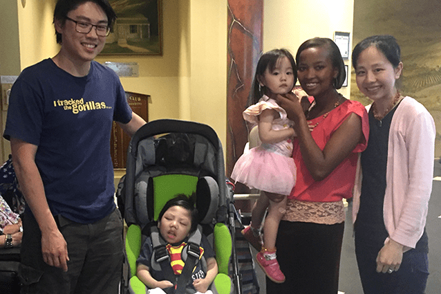 Answered prayers: The Ha family were overjoyed to meet Winrose, who they consider to be part of the family.