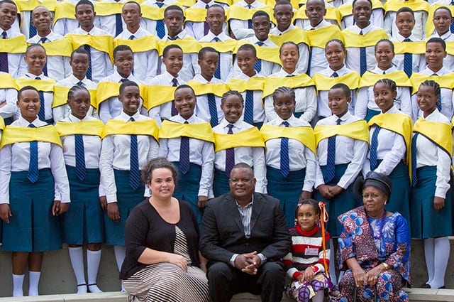 A family affair: 'Mama Gemma' with husband, Richard, niece, Mau, mother-in-law, Elizabeth and our class of 2017! 