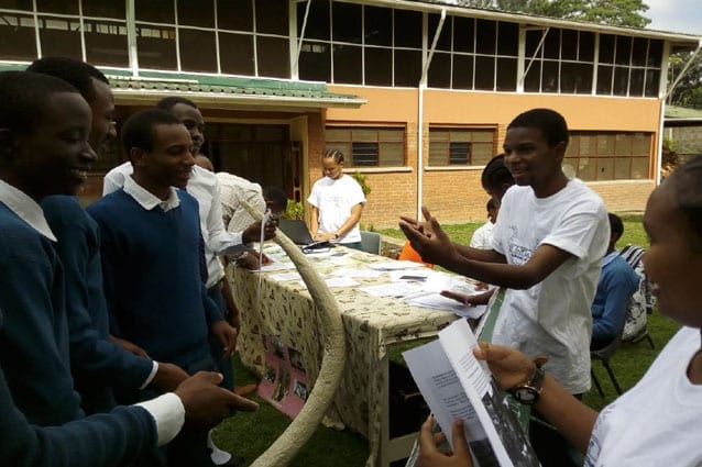 Using their voices: Tembo Club raised awareness about ivory poaching at Science Day in March.