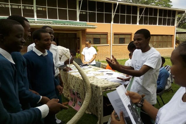 Using their voices: Tembo Club raised awareness about ivory poaching at Science Day in March. 