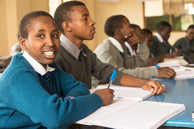 A natural talent: Agness feels right at home at The School of St Jude! Her favourite subject is mathematics.