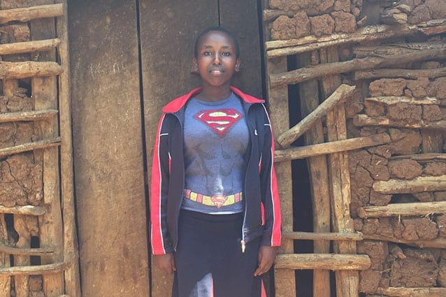 Superhero: With a quality education under her cape, Agness hopes to reach her dreams of becoming an engineer.