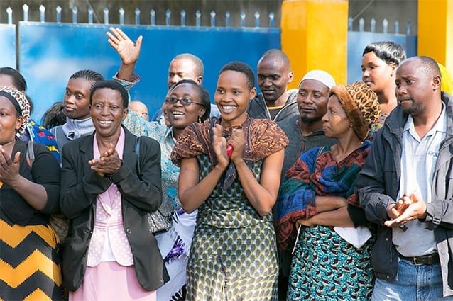  Pride and joy: Many parents waited all day for good news. 