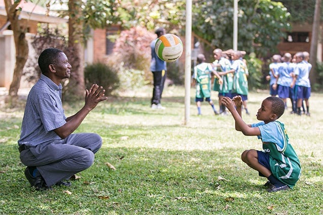 Passing the ball: An admired teacher, Firmin wishes to impart knowledge and skills to young people.