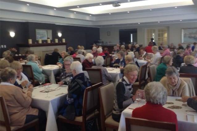 Bridge day luncheon: Lyn's event attracts dozens of attendees each year.