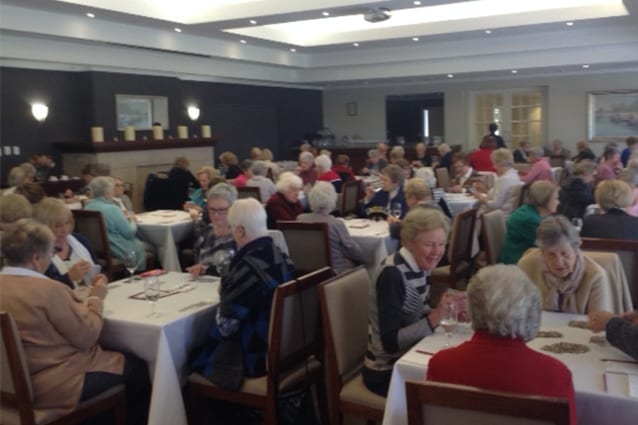 Bridge day luncheon: Lyn's event attracts dozens of attendees each year. 