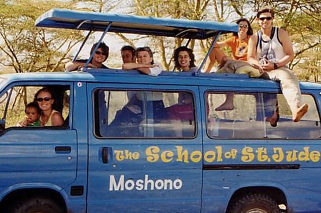 Little Blue: St Jude's first school bus, which Rajabu and Izack used to take.