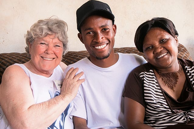 Long-awaited reunion: Janelle visited Octavia and Denis in their home, two days before Form 6 Graduation.