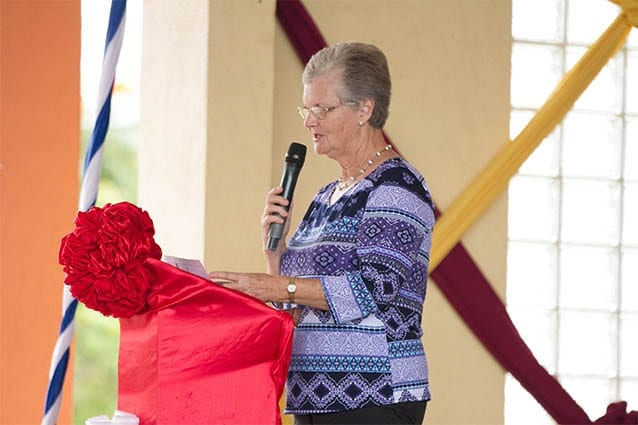 Heartsong: Robyn's speech was well-received by St Jude's students, visitors and staff. 