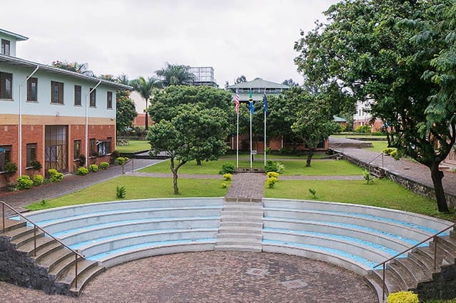 Once a maize field: The lush grounds of Smith Secondary Campus in 2018. 