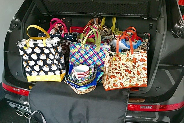 Best-selling beauties: Jill's shopping bags have been a hit with family and friends! 