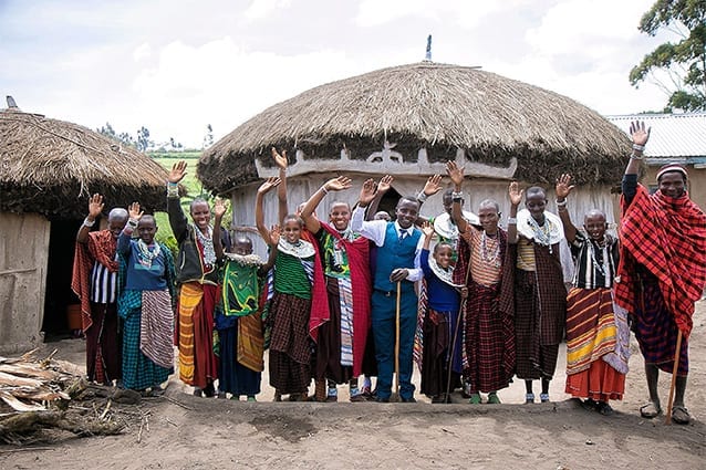 It takes a village: Lotoishe's family are proud of his achievements. 