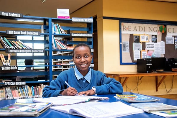 Ultimate goals: Beatrice is happy to knuckle down in the library to reach her goal of being a doctor.