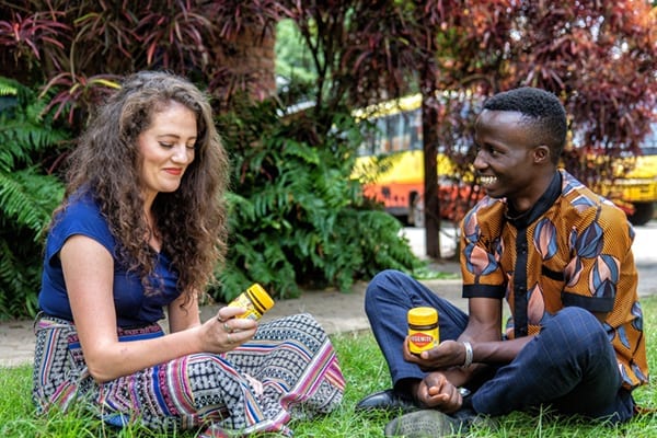 Cultural exchange: Alumni Coordinator, Maddie, prepares Godwin for his trip down under.  