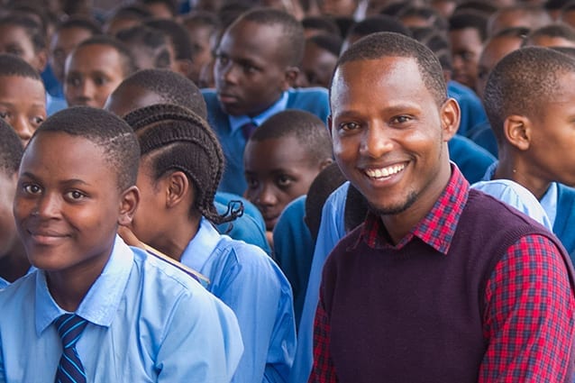 Loyal ally: Mr Emanuel's words of support on behalf of male students and staff were appreciated by all.