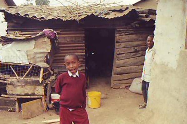 A Change in Direction: Ojungo at his family’s home before joining St Jude’s.