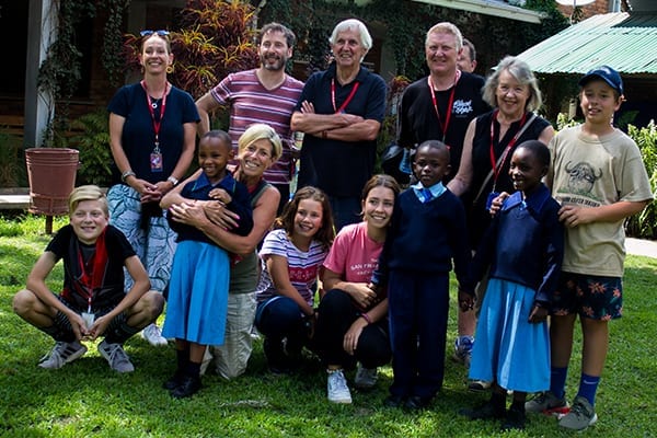 A trip of a lifetime: 12 members of the Moloney family visited St Jude's in Arusha. 