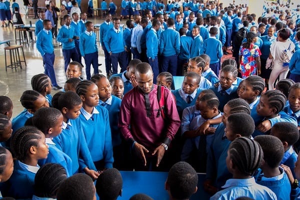 Alumni Advice: 2016 Head Boy, Sifuni, advising current students during a Career Day workshop.