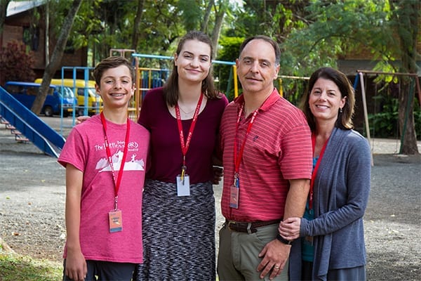 Family holiday: Lance (left) with his sister (Julie), Dad (David), and Mum (Nicole)