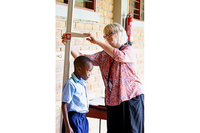 Watch Them Grow: During the health checks, a student’s height is always recorded. 