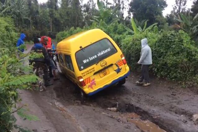 Stuck in the mud: St Jude’s needs well-maintained buses to ensure we safely travel through varied conditions. 