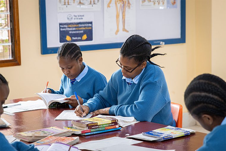 Students-at-St-Jude-library